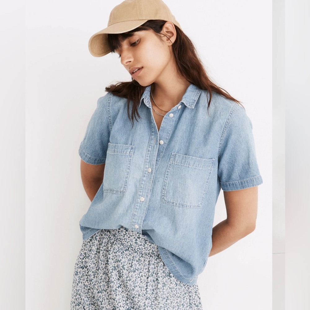 Madewell Denim Short-Sleeve Button-Up Shirt